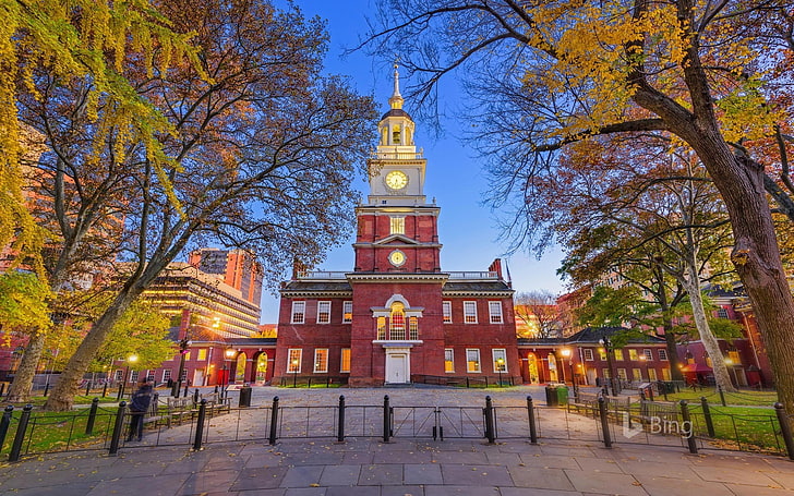 Independence Hall in Philadelphia Pennsylvania 201.., tree, architecture, HD wallpaper