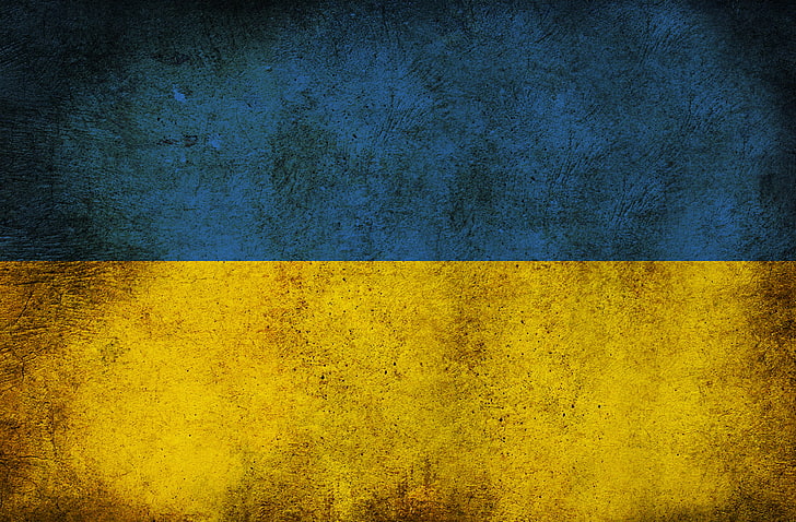 flag, dirt, Ukraine, backgrounds, national Landmark, weathered