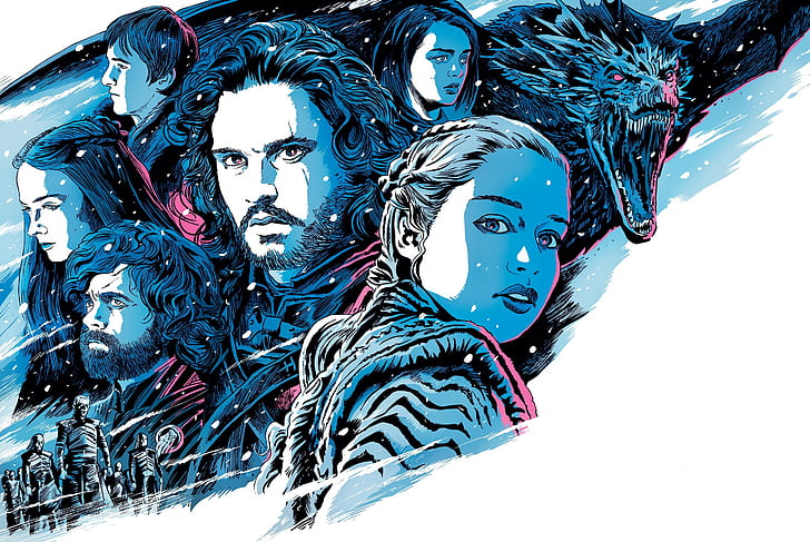Game of Thrones, Daenerys Targaryen, Jon Snow, Tyrion Lannister, HD wallpaper