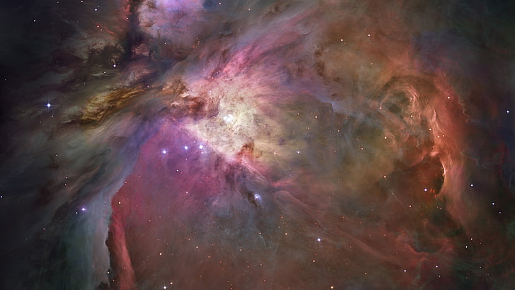 multicolored wallpaper, space, Great Orion Nebula, astronomy