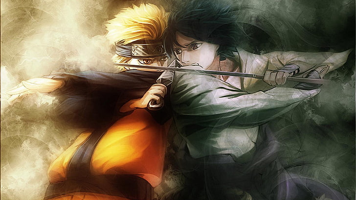 Naruto and Sasuke wallpaper, Naruto Shippuuden, Uzumaki Naruto, HD wallpaper