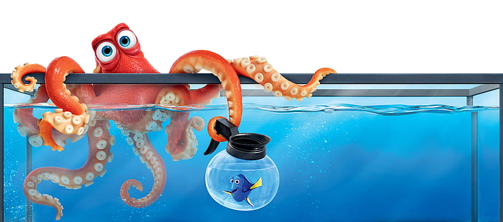 Octopus, Finding Dory, Hank, 8K, Animation, 4K, HD wallpaper