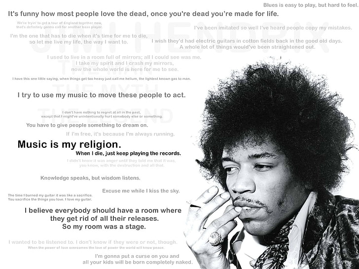 Jimi Hendrix, men, singer, guitar, blues rock, legends, Afro, HD wallpaper
