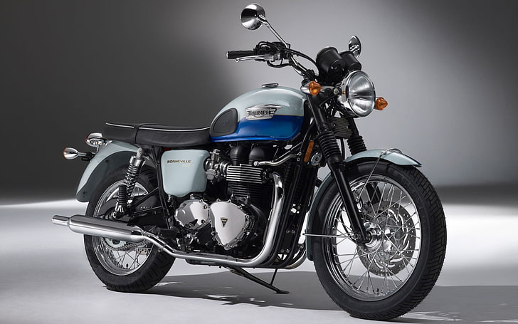 Triumph Bonneville Sixty, black and gray standard motorcycle