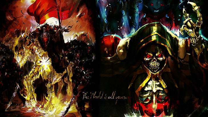 Anime, Overlord, Ainz Ooal Gown, Overlord (Anime), art and craft, HD wallpaper