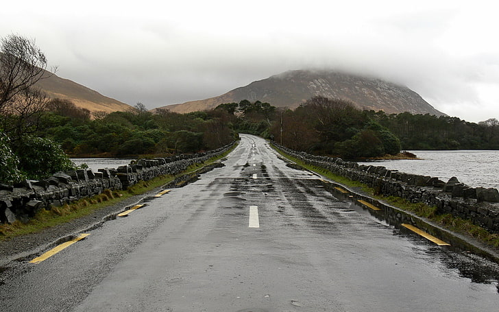 connemara, mountain, direction, scenics - nature, sky, the way forward, HD wallpaper