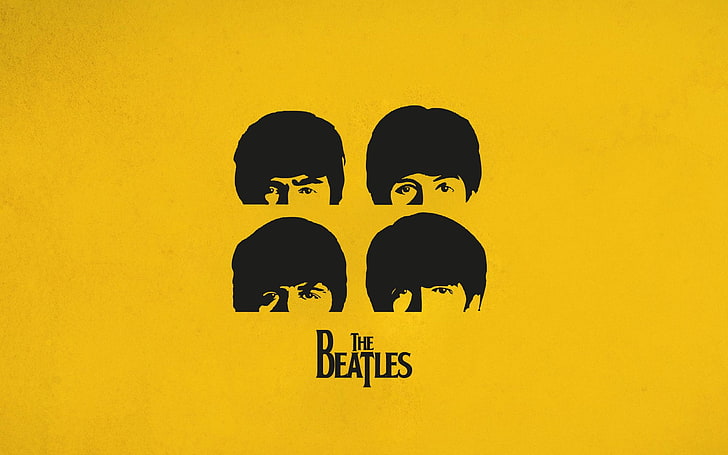 The Beatles wallpaper, Band (Music), yellow, communication, indoors, HD wallpaper