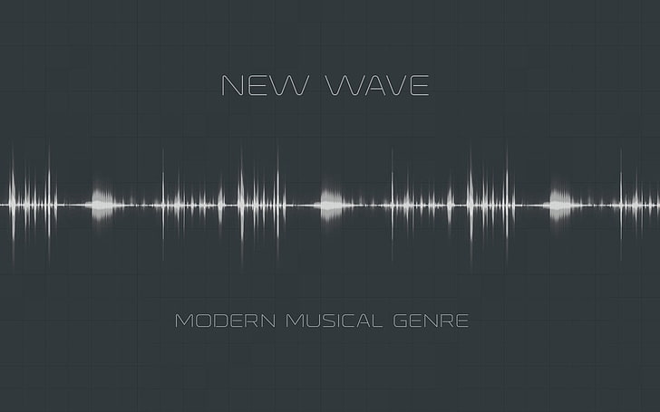 New Wave album, texture, typography, digital art, music, communication
