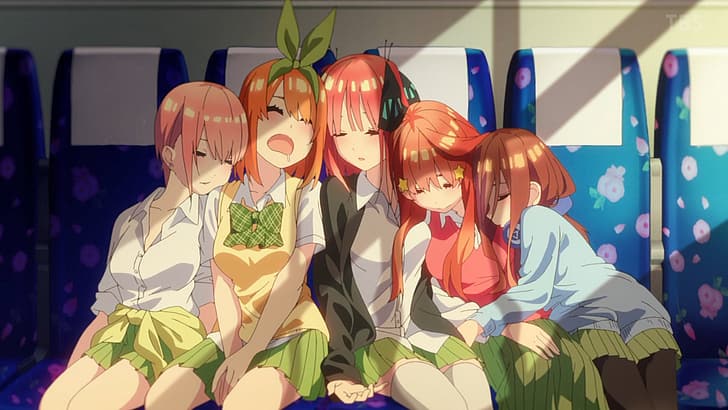 anime, anime girls, Anime screenshot, 5-toubun no Hanayome, HD wallpaper