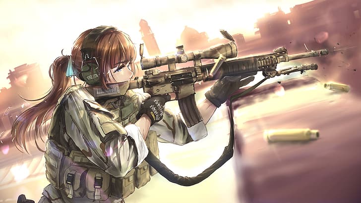 HD wallpaper: anime girls, rifles, tactical, Marksman, Iraq, AR15 |  Wallpaper Flare
