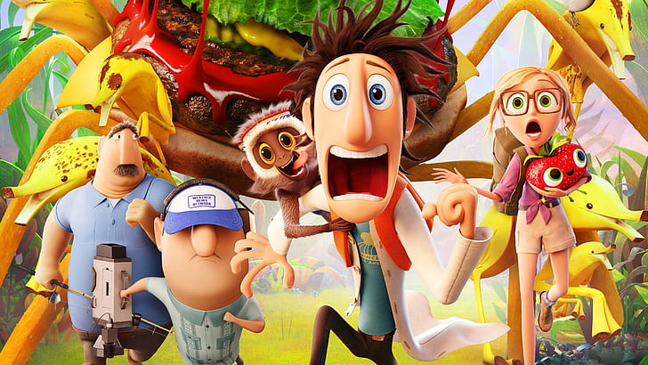 HD wallpaper: Cloudy with a Chance of Meatballs 2 Cast, animation, comedy |  Wallpaper Flare