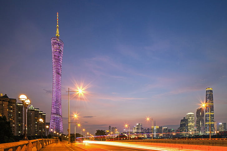 Cities, Guangzhou, Canton Tower, China, HD wallpaper