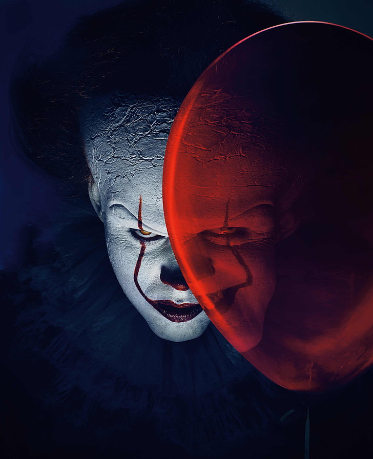 Horror, Bill Skarsgard, Clown, It, 2017, HD wallpaper