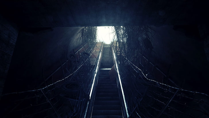 gray concrete tunnel, Metro 2033, Metro: Last Light Redux, screen shot