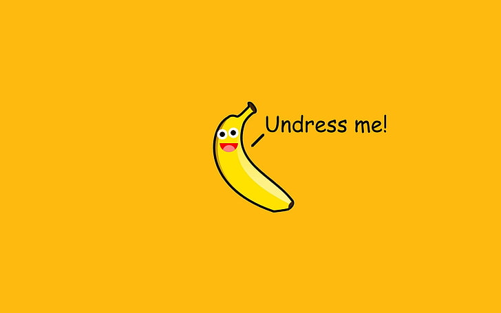 quote, yellow background, typography, bananas, vector, text, HD wallpaper