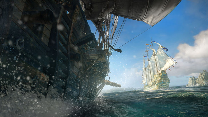 pirates, Skull and Bones, Ubisoft, video games, water, sea, HD wallpaper