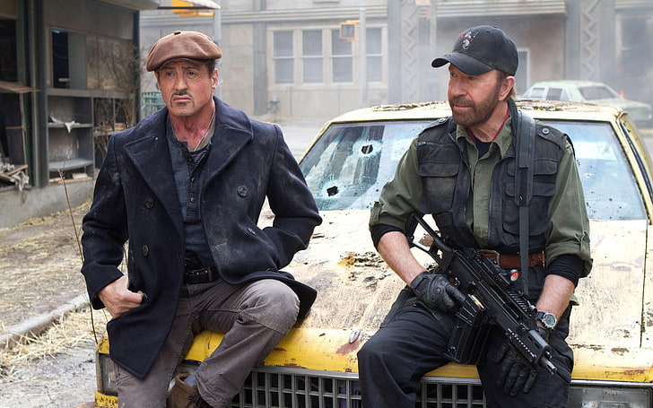 The Expendables 2, movies, Sylvester Stallone, Chuck Norris