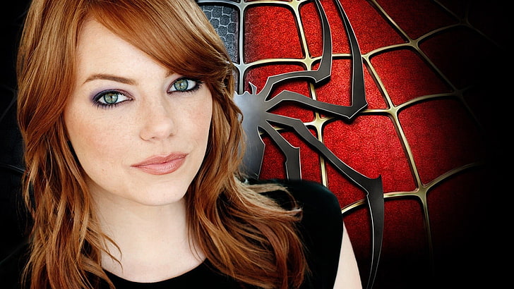 Emma Stone, Spider-Man, movies, The Amazing Spider-Man, portrait