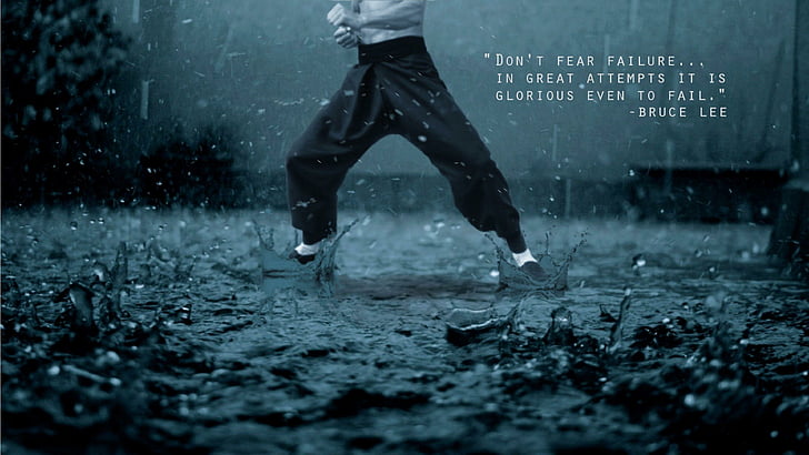 HD wallpaper: quotes, bruce lee, fear | Wallpaper Flare