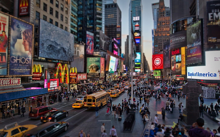 landscape photography of city buildings, Time Square, New York