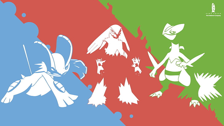 Pokémon, Blaziken (Pokémon), Sceptile (Pokémon), Swampert (Pokémon), HD wallpaper