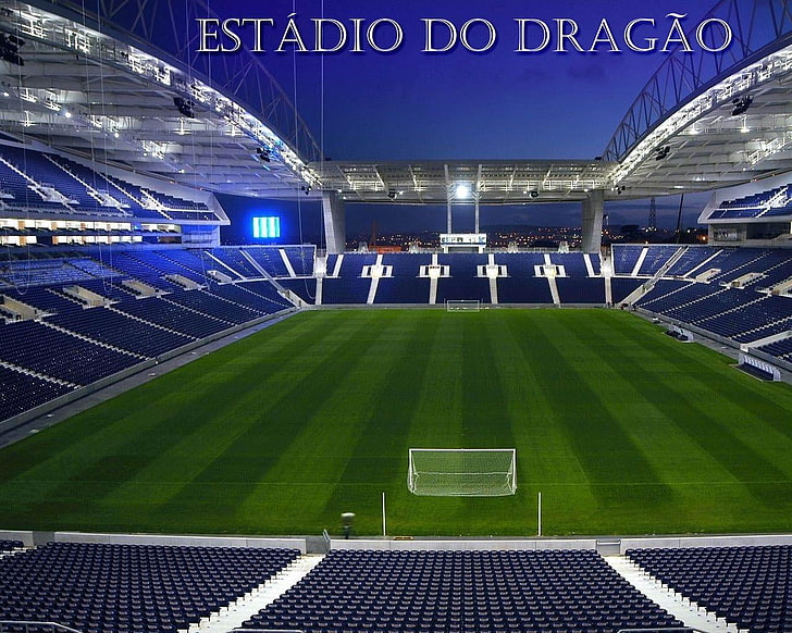 F.C. Porto, stadium, sport, architecture, playing field, grass, HD wallpaper