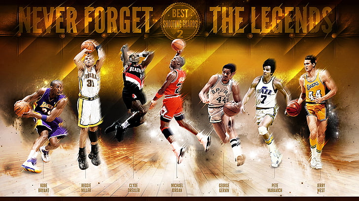 basketball players wallpaper, Sport, Michael Jordan, NBA, Kobe Bryant