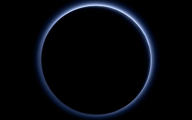 Plutos Glowing Halo-Digital Space HD Wallpaper, circle, geometric shape, HD wallpaper