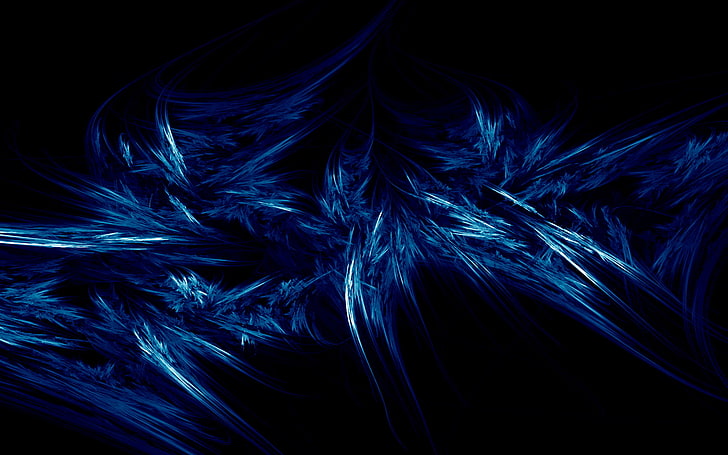 1364x768px | free download | HD wallpaper: blue and black abstract  painting, digital art, black background | Wallpaper Flare