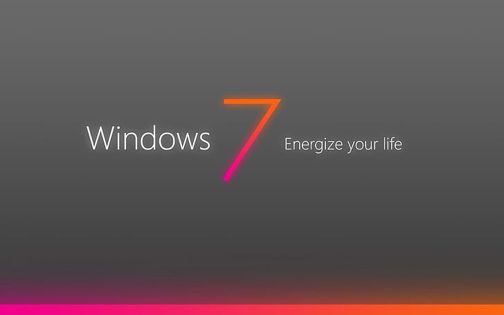 Windows 7 Energize, windows 7 energize your life, seven, background, HD wallpaper
