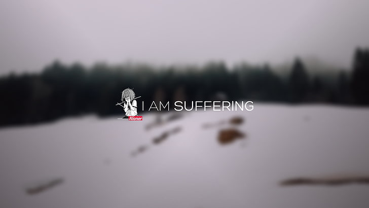 suffering, blurred, tree, text, winter, nature, no people, HD wallpaper