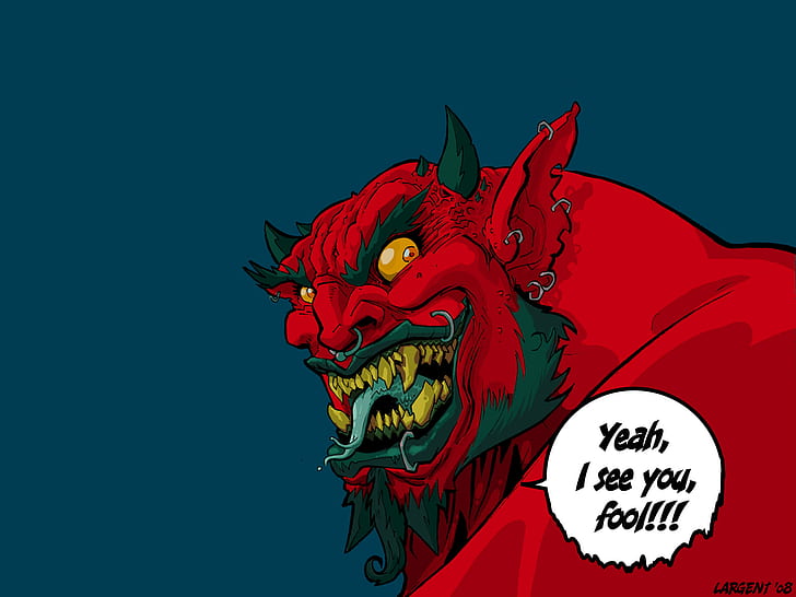 Devil Fool Demon HD, cartoon/comic, HD wallpaper
