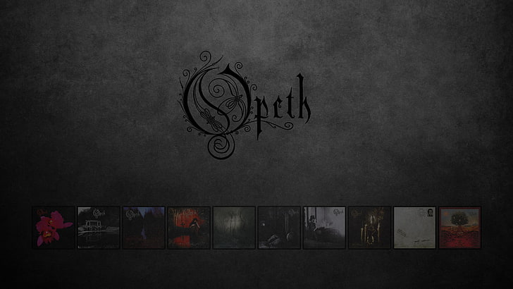 gray background with text overlay, Opeth, music, artwork, creativity
