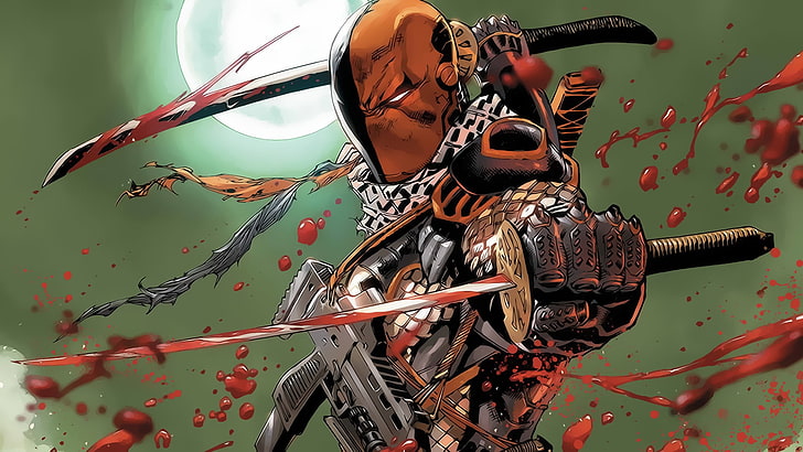 Deathstroke wallpaper, DC Comics, no people, nature, focus on foreground