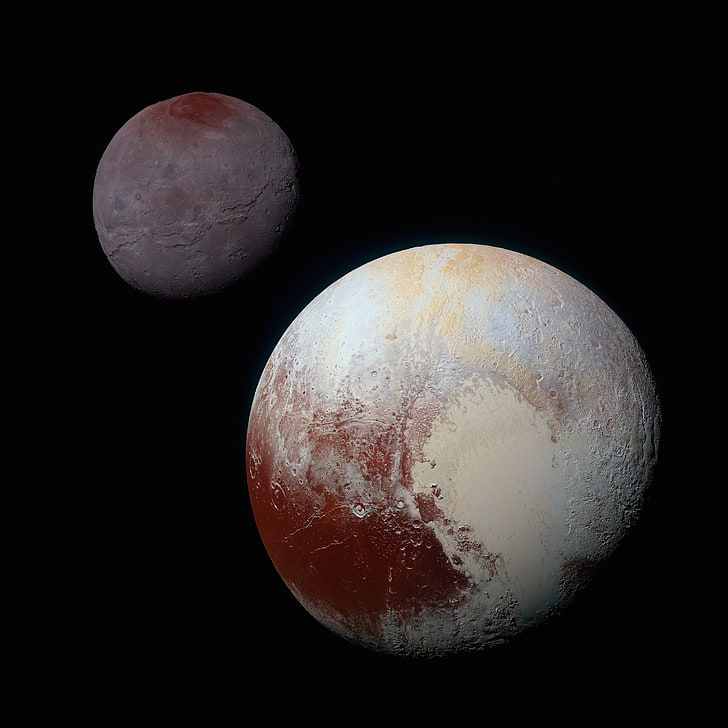 Charon, Solar System, universe, astronomy, space, Pluto, nature, HD wallpaper