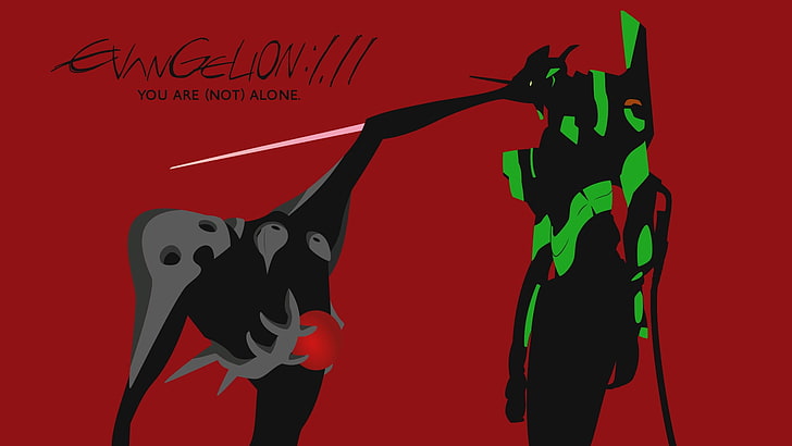 green and black illustration, anime, Neon Genesis Evangelion