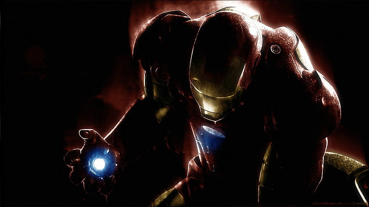 Marvel Iron Man illustration, Marvel Cinematic Universe, indoors, HD wallpaper