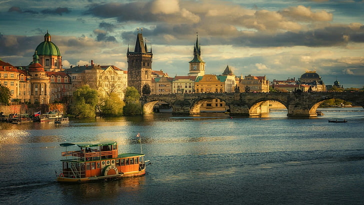 prague, czechia, czech republic, europe, charles bridge, vltava river