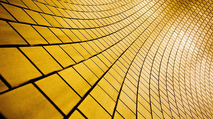 untitled, yellow, pattern, square, tiles, backgrounds, full frame, HD wallpaper