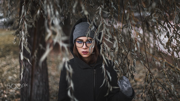 Anton Harisov, women outdoors, women with glasses, 500px, young adult