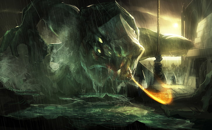 God Of War Ghost Of Sparta, sea monster rising above water digital wallpaper, HD wallpaper