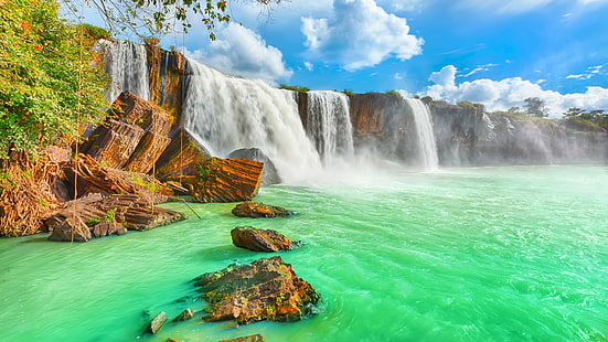 HD wallpaper: waterfall, 4k, HD wallpaper, Beautiful Dry Nur, Vietnam |  Wallpaper Flare