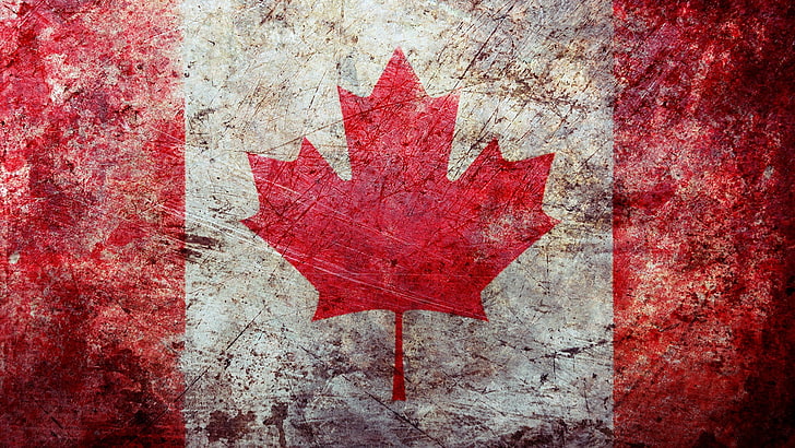 flag of Canada, surface, fading, Wallpaper, texture, wallpapers