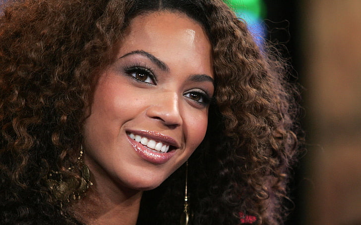 Beyonce Knowles, girl, brunette, singer, smile, eyes, smiling, HD wallpaper