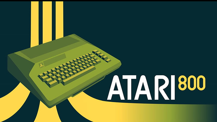 technology, Retro computers, Atari, yellow, communication, indoors