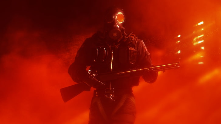 Rainbow Six: Siege, SWAT, video games, red, gas masks, weapon, HD wallpaper