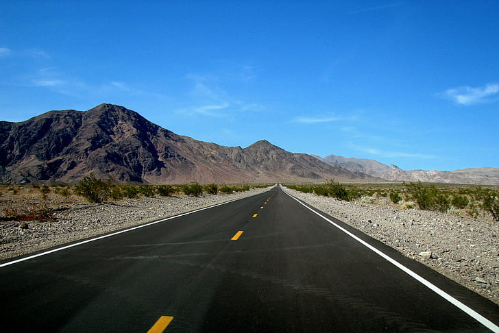 black concrete road during daytime, american, american, The Great American Road Trip, HD wallpaper