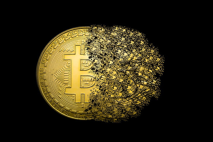 Bitcoin, gold, money, HD wallpaper