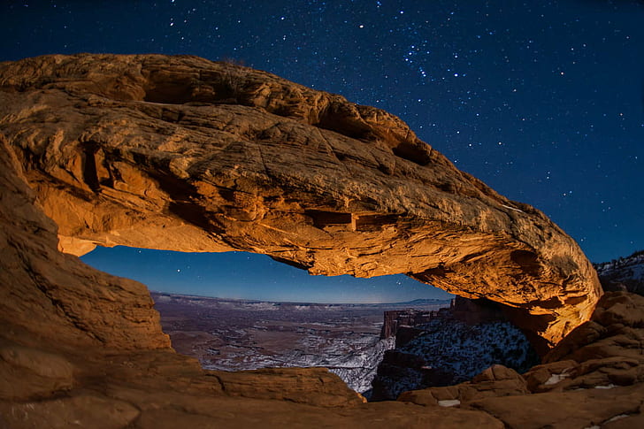 Stone Arch, Utah, Mesa Arch, under the Stars, night photography