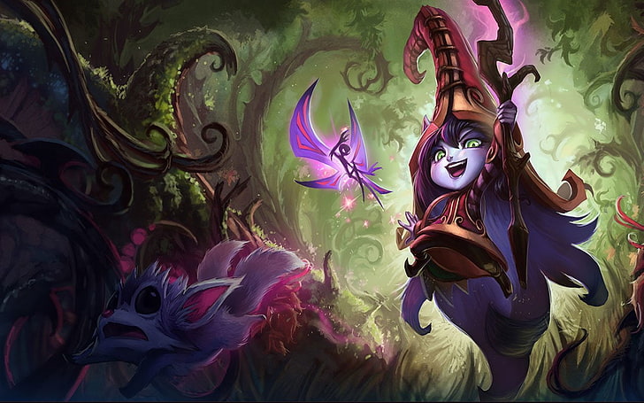 witch digital wallpaper, Video Game, League Of Legends, Lulu (League Of Legends), HD wallpaper